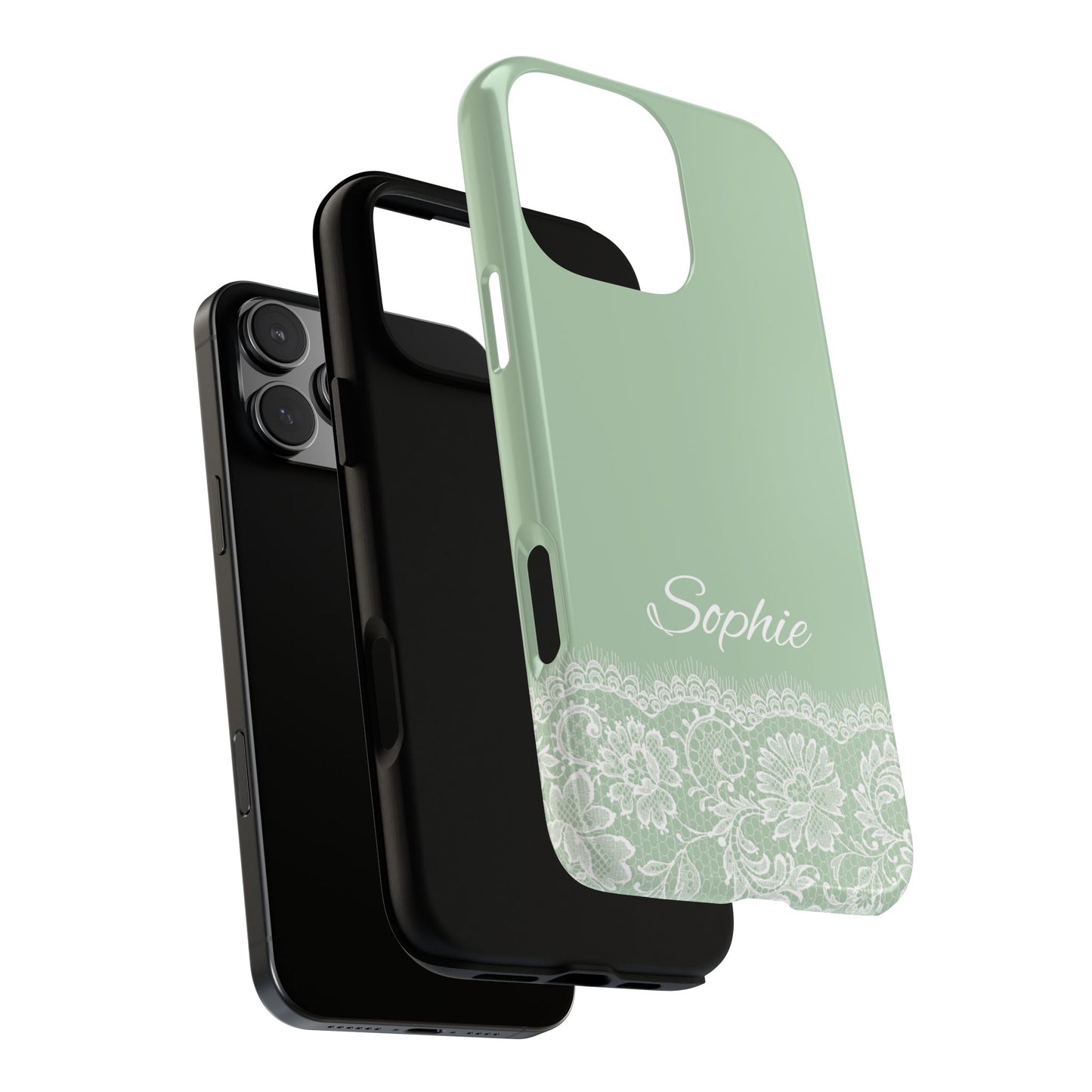 Sweet Green Lace Tough Phone Case - Personalized