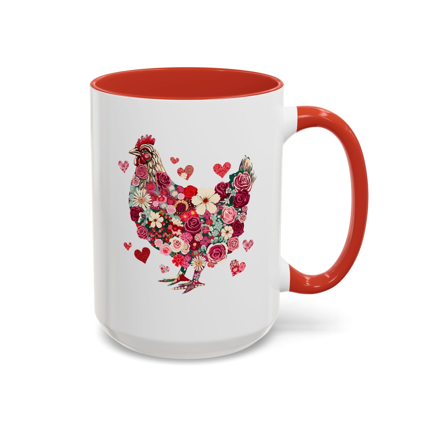 Chicken Love Flowers Mug