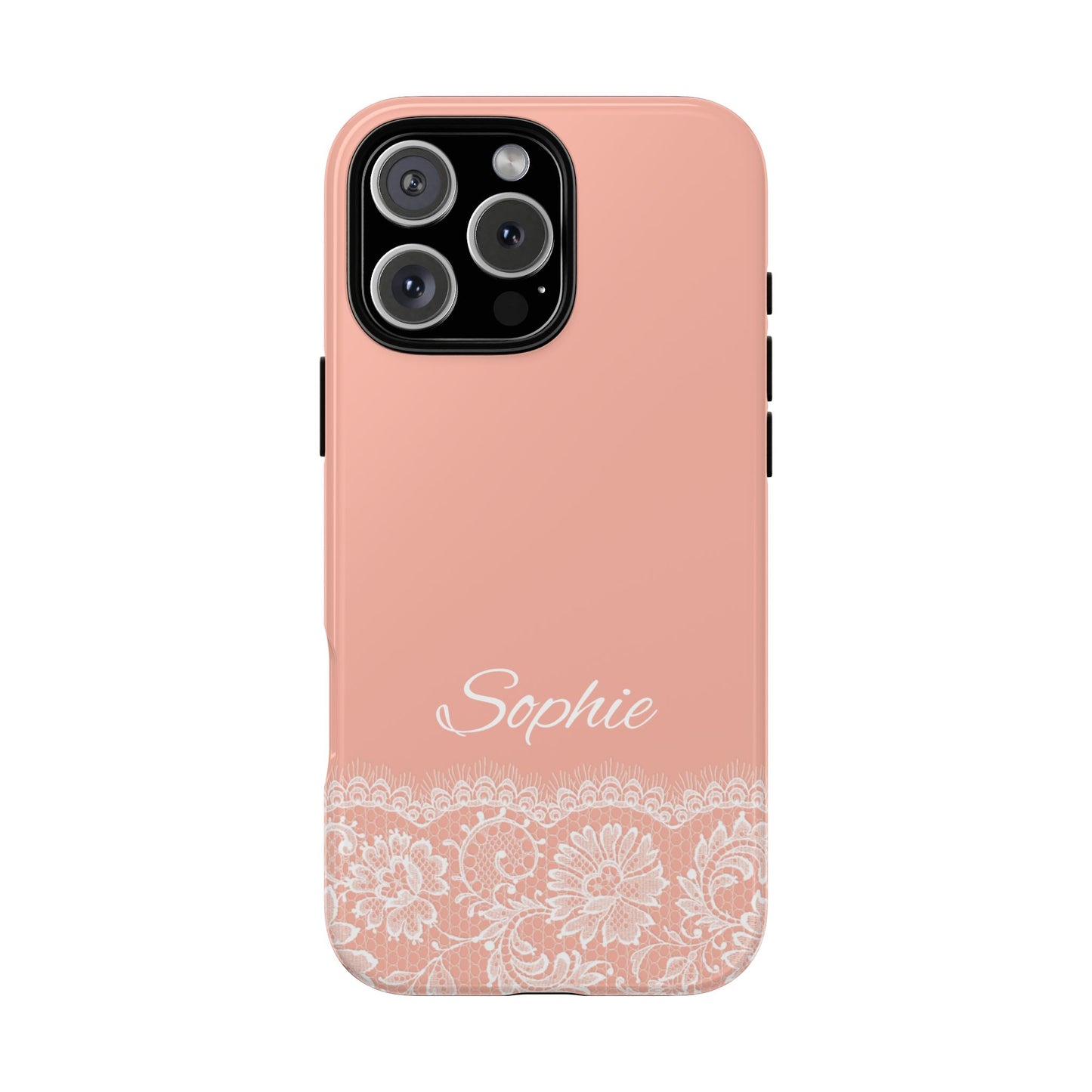 Sweet Pink Lace Tough Phone Case - Personalized
