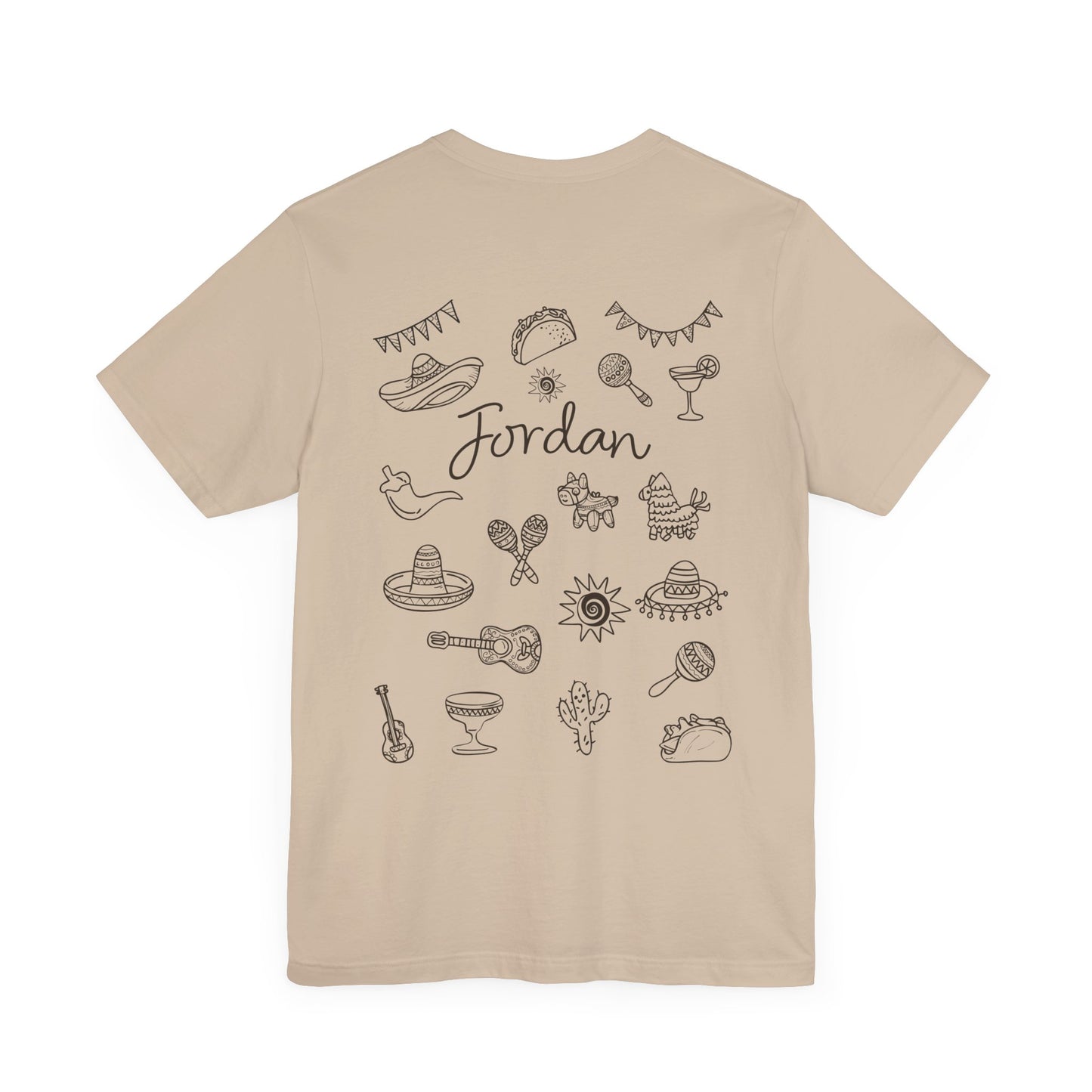 Cinco de Mayo Doodle Family Name T-Shirt - Personalized