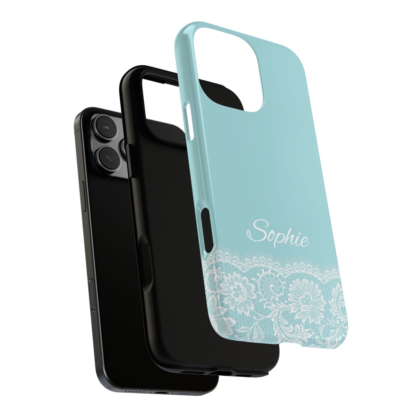 Sweet Blue Lace Tough Phone Case - Personalized