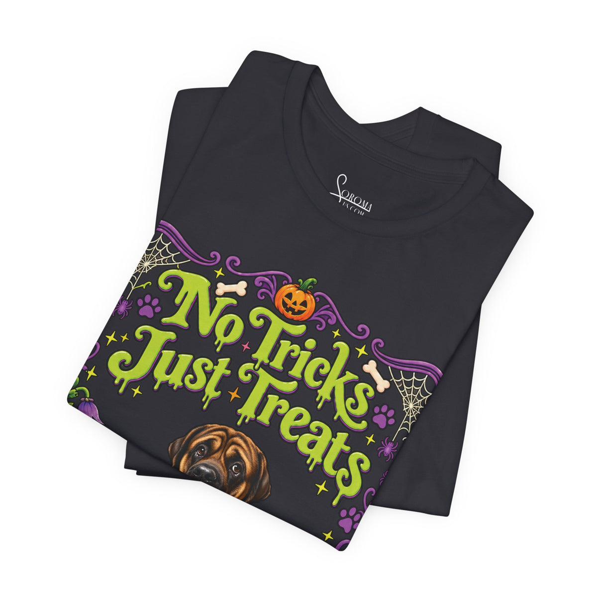 No Tricks just Treats Pumpkin T-Shirt - Personalized