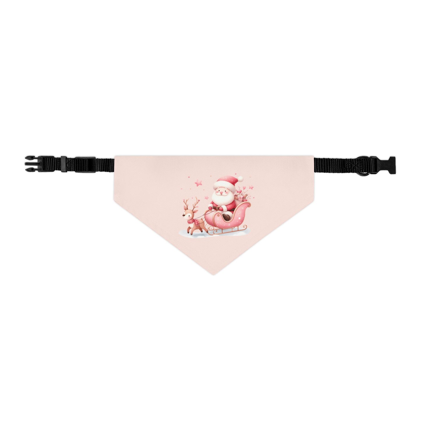 Pink Santa Pet Bandana Collar
