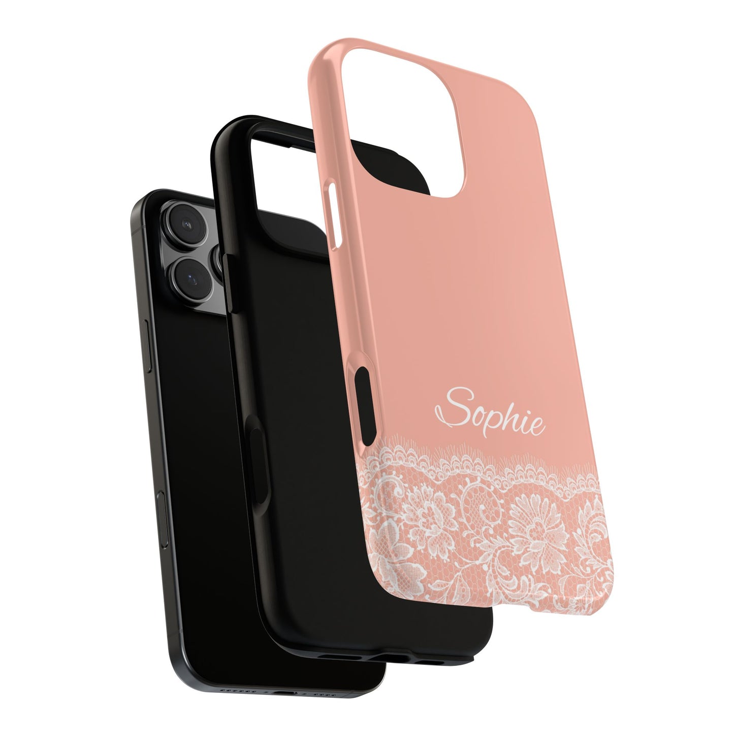Sweet Pink Lace Tough Phone Case - Personalized