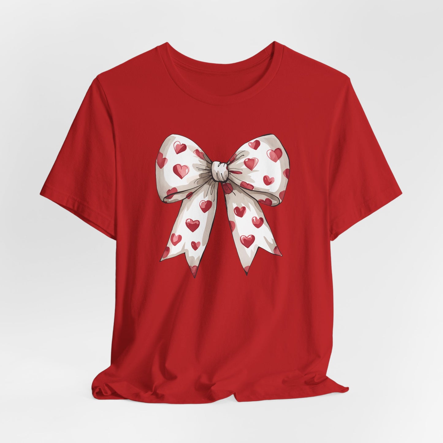 White Hearts Bow T-Shirt