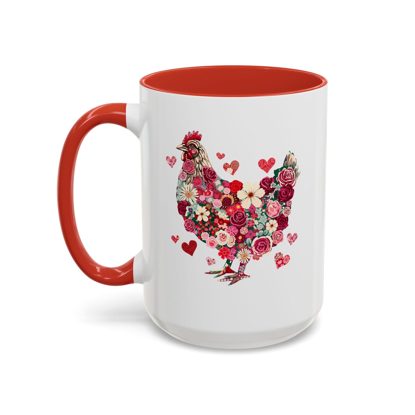 Chicken Love Flowers Mug