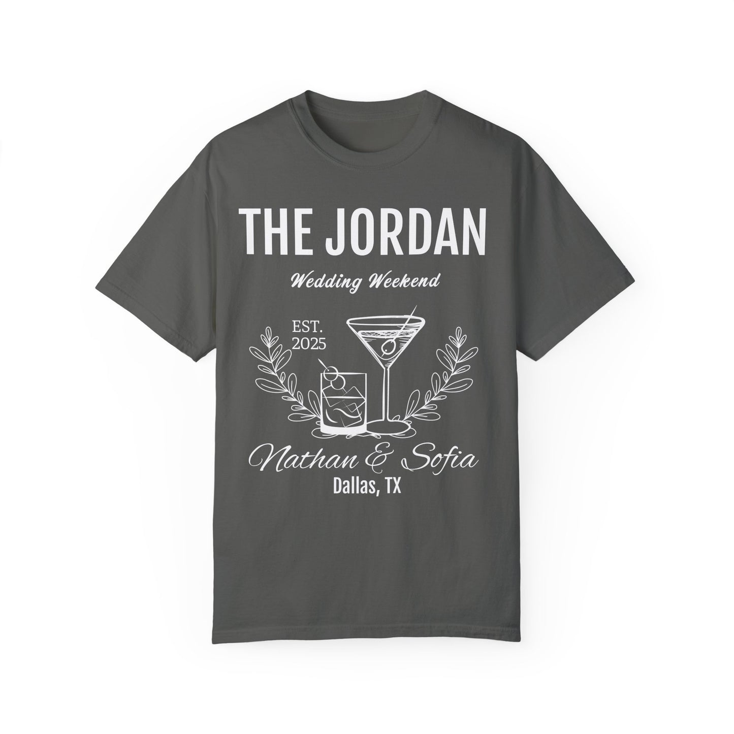 Wedding Weekend Dyed T-Shirt - Personalized
