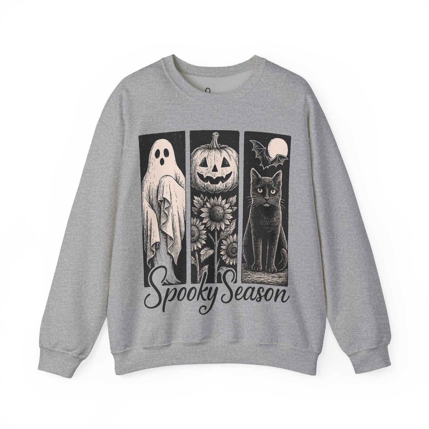 Spooky Season Ghost Pumpkin Cat Sweatshirt