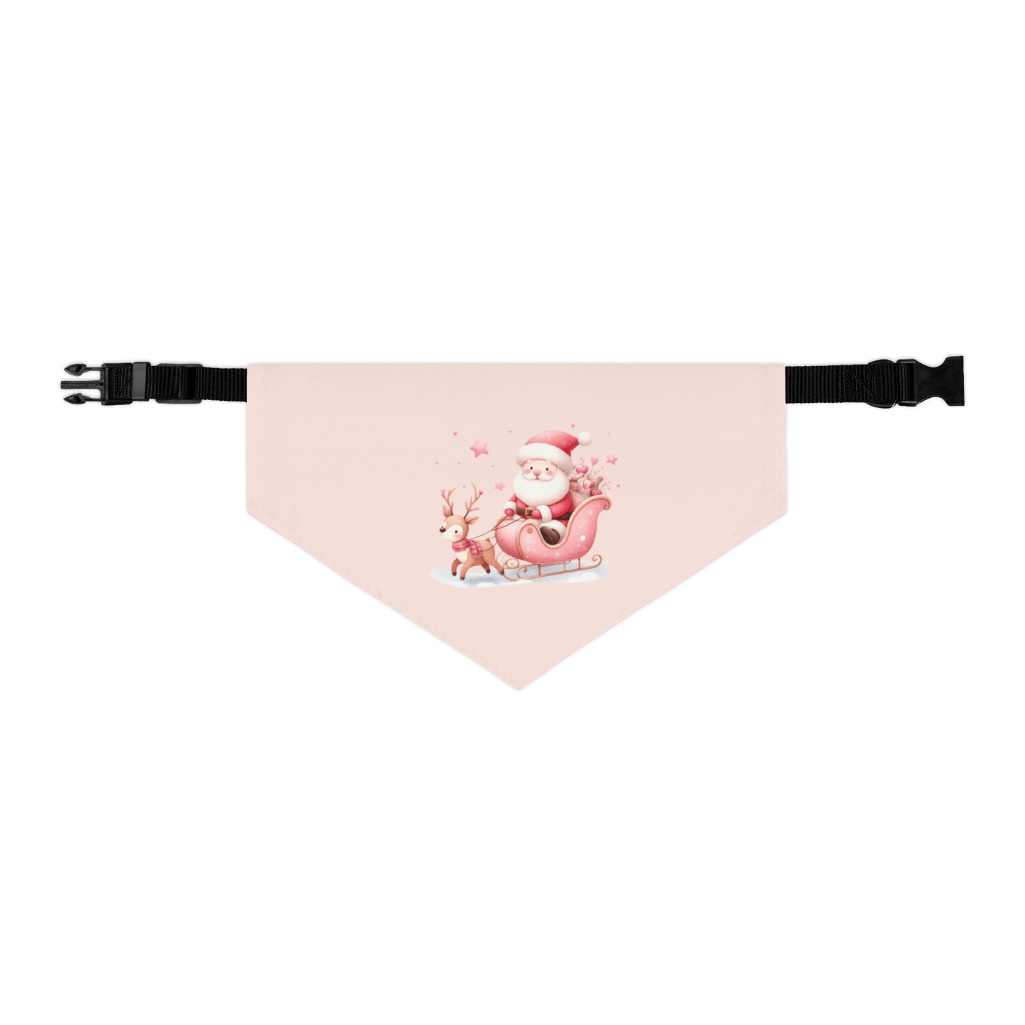 Pink Santa Pet Bandana Collar