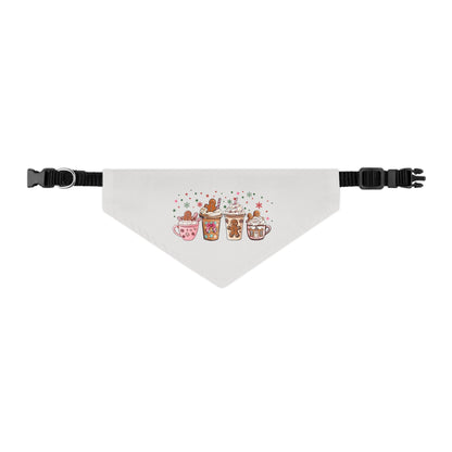 Ginger Coffee Christmas Pet Bandana Collar