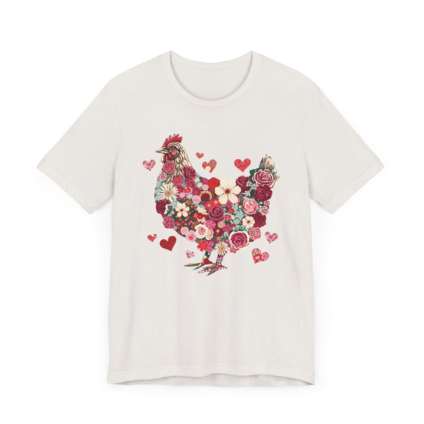 Chicken Love Flowers T-Shirt