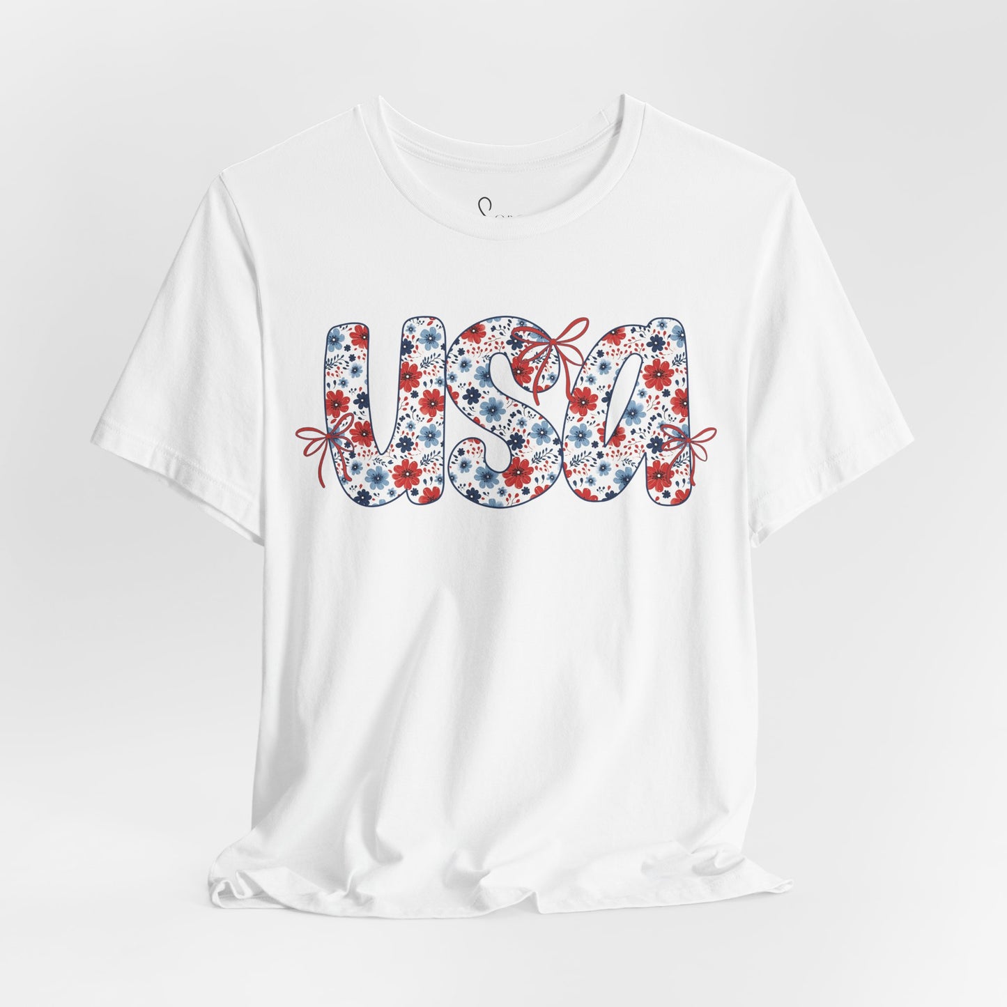 Patriotic Floral USA T-Shirt