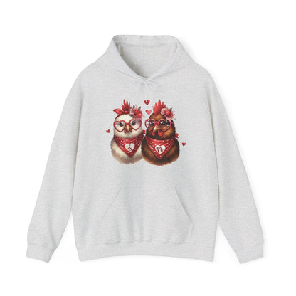 Hen & Rooster Initials Hoodie - Personalized