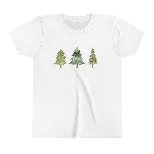 Christmas Snow Trees Youth T-Shirt