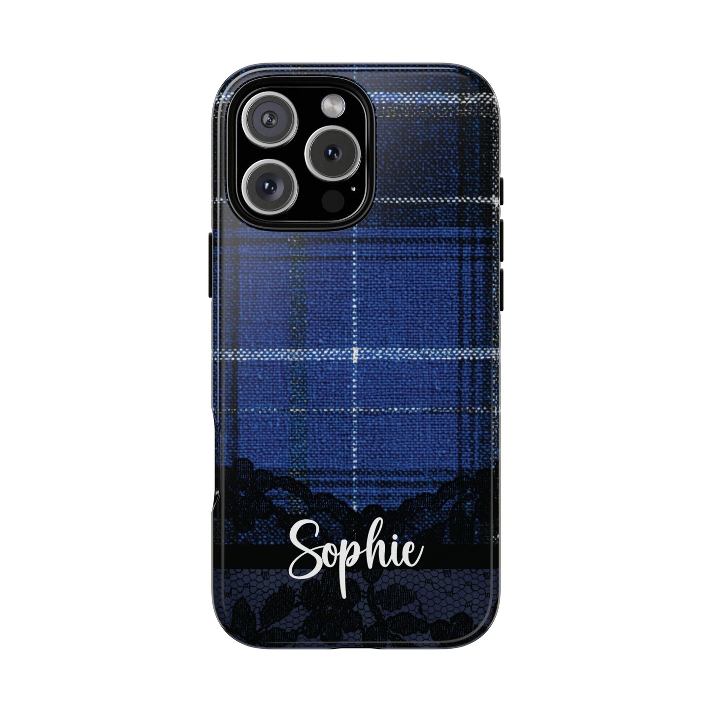 Plaid B Though Phone Case - Personalized
