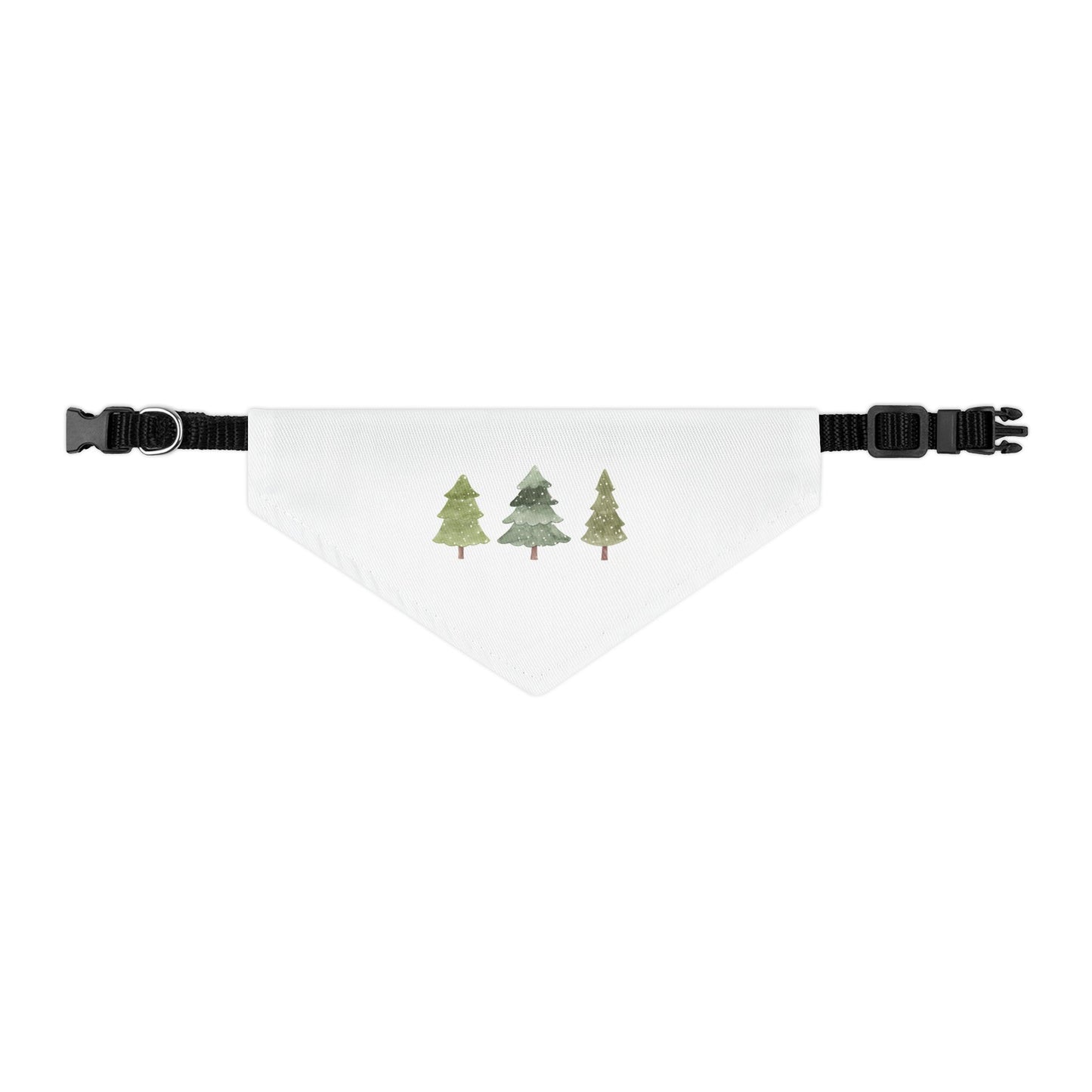 Christmas Snow Trees Pet Bandana Collar