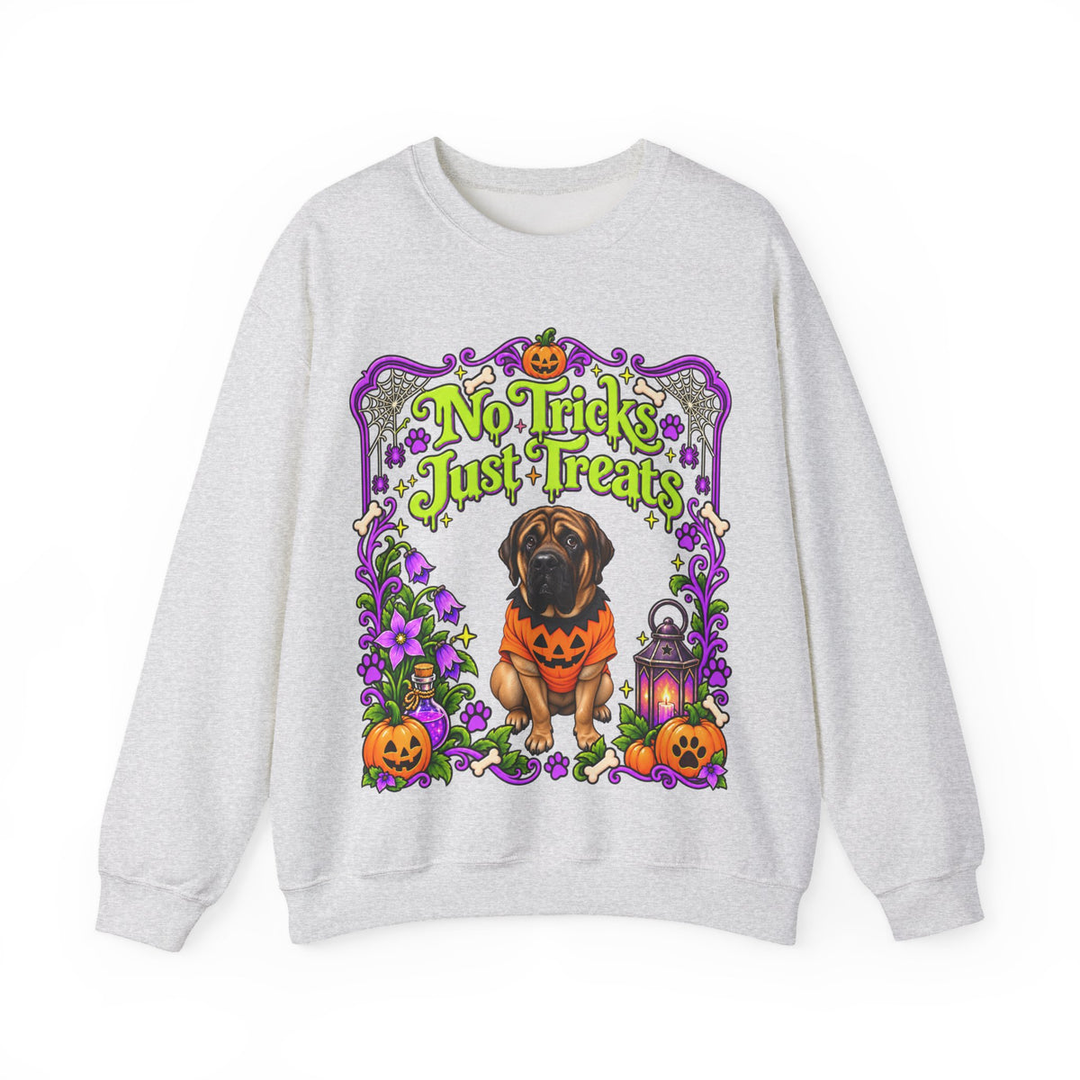 No Tricks just Treats Pumpkin Sweatshirt - Personalized