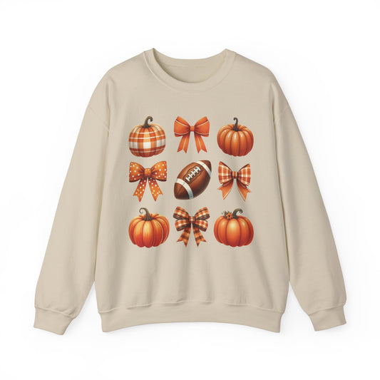 Football Pumpkin Coquette Sweatshirt