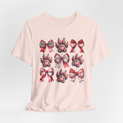 Red Bows Paws T-Shirt