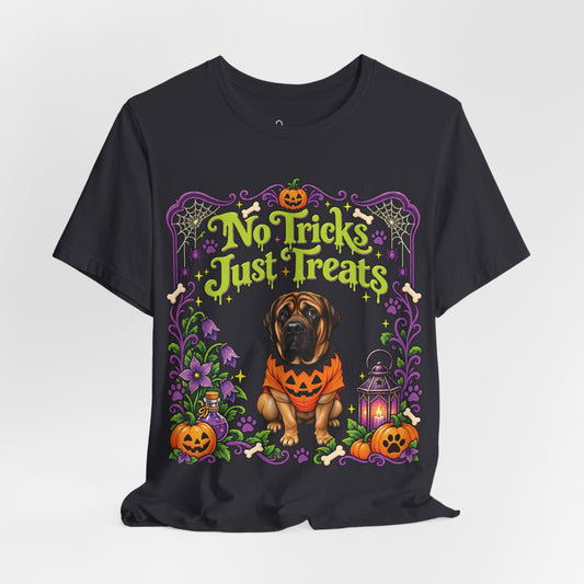 No Tricks just Treats Pumpkin T-Shirt - Personalized