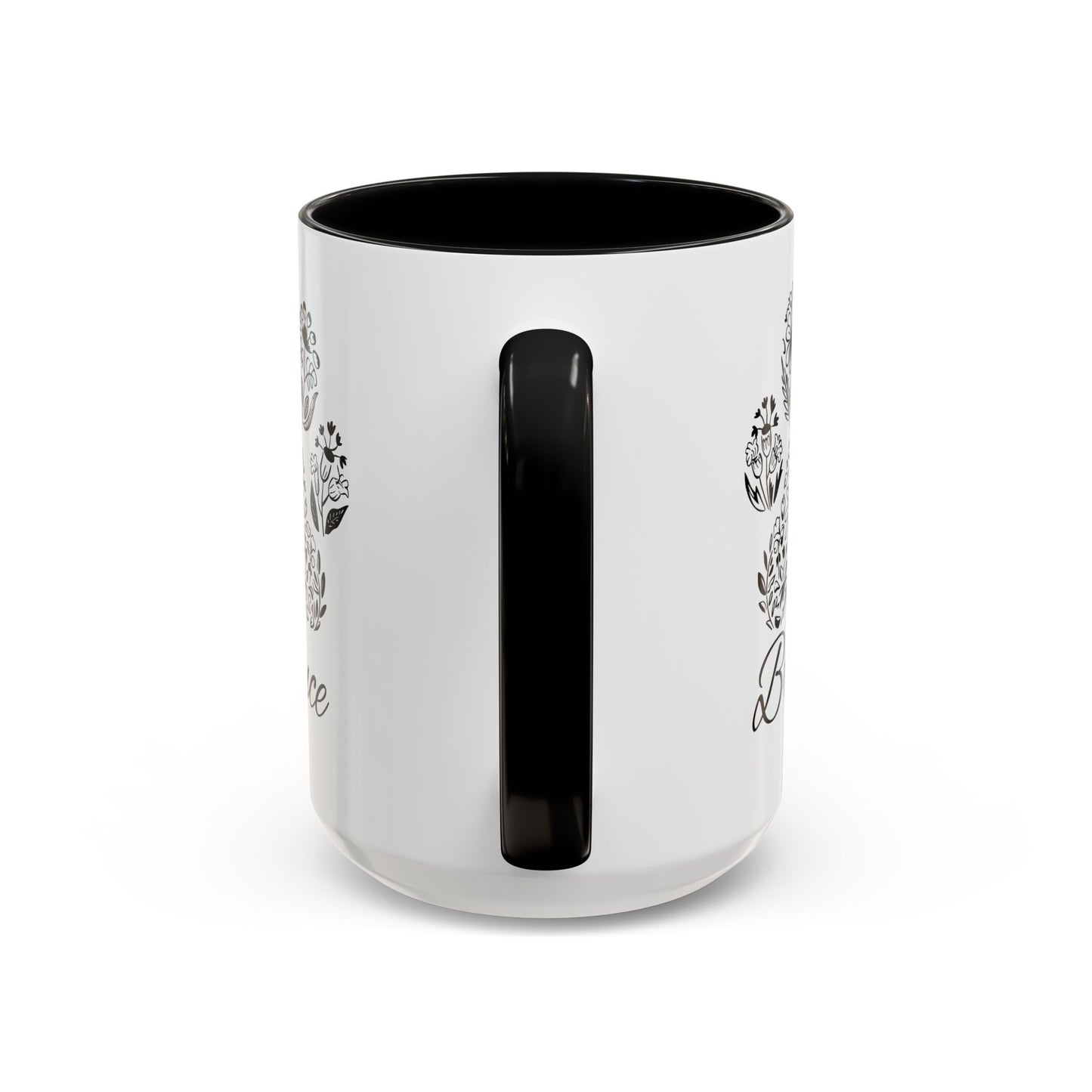 Floral Paw Print + Pet Name Mug - Personalized