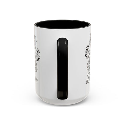Floral Paw Print + Pet Name Mug - Personalized