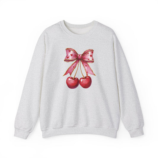 Cherries Hearts Bow Sweatshirt