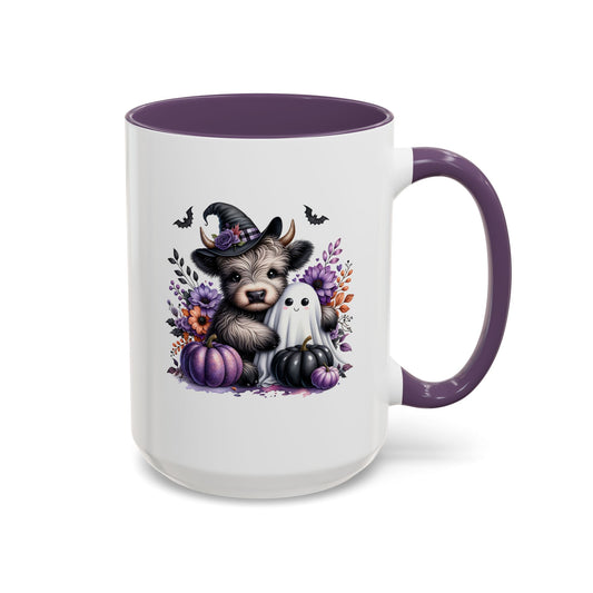 Cow Ghost Purple Pumpkin Mug
