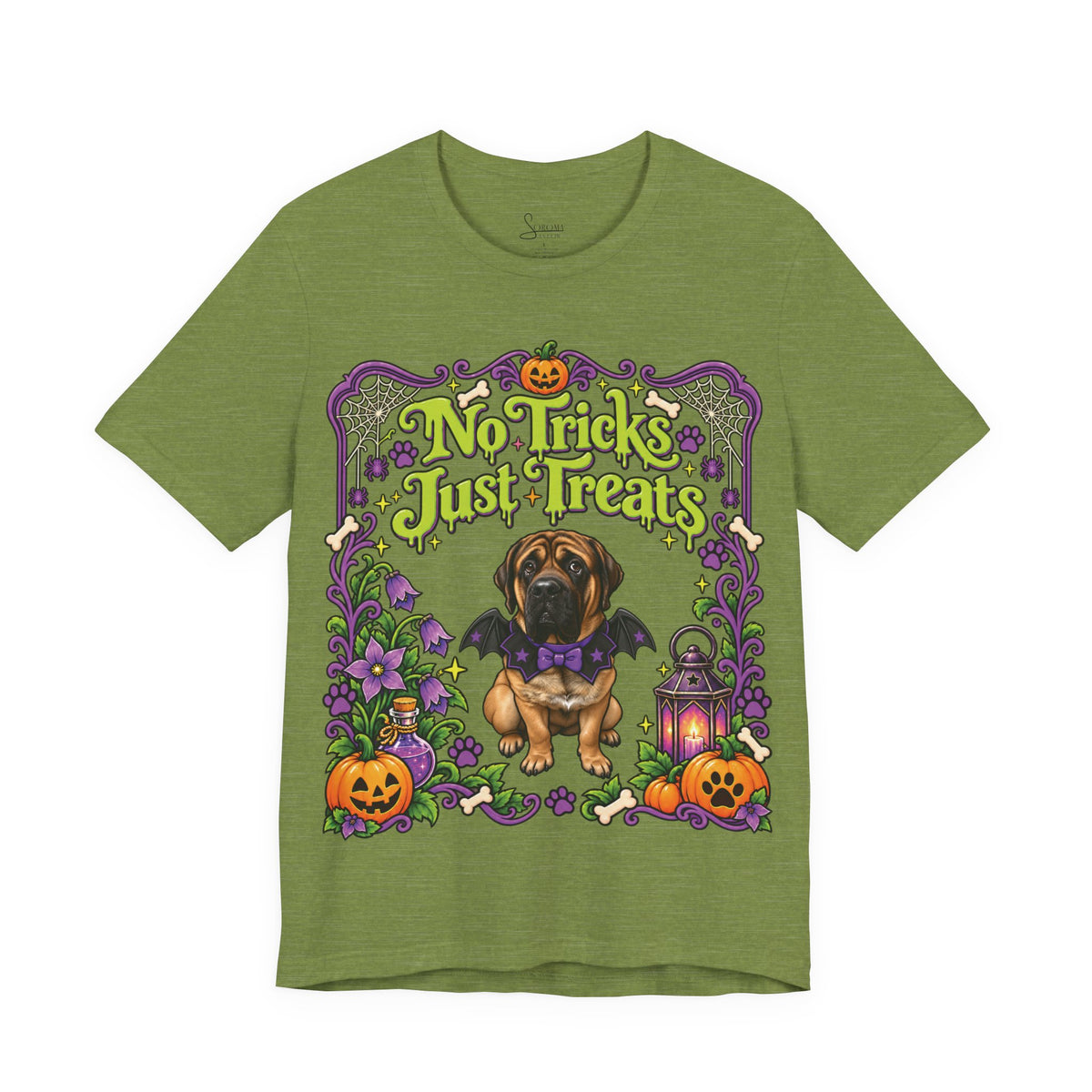 No Tricks just Treats Bat T-Shirt - Personalized