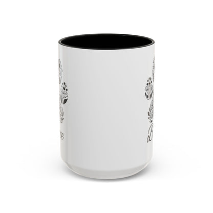 Floral Paw Print + Pet Name Mug - Personalized