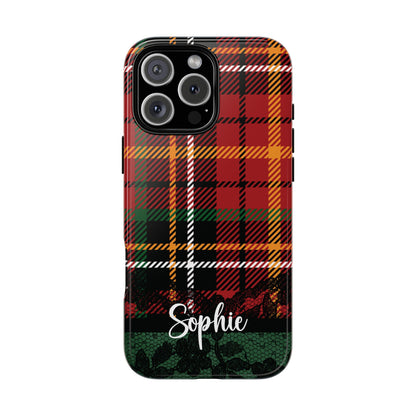 Plaid R Though Phone Case - Personalized