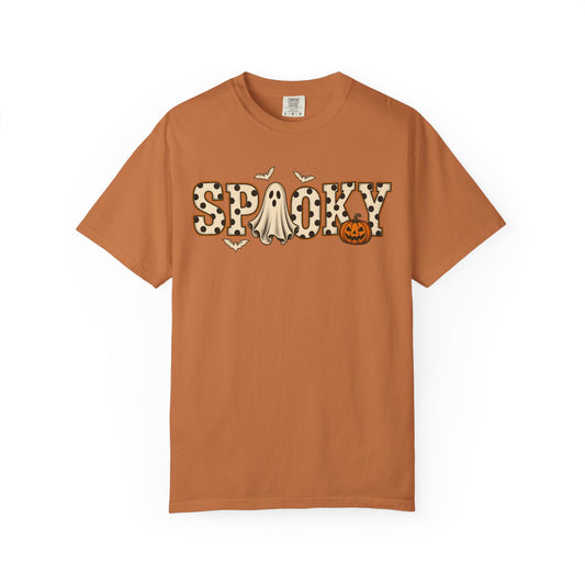 Spooky Ghost Polka Pumpkin T-Shirt