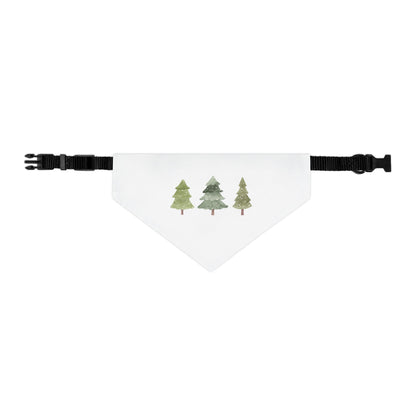 Christmas Snow Trees Pet Bandana Collar