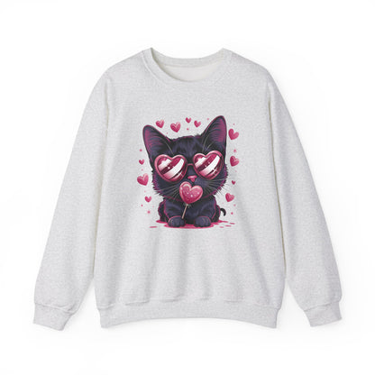 Cat Heart Sunglasses Sweatshirt