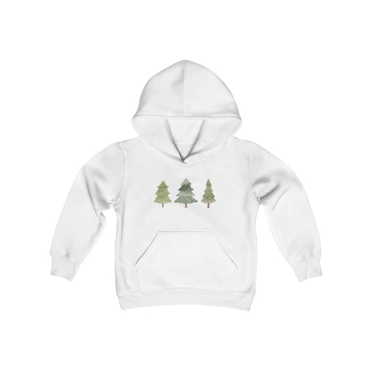 Christmas Snow Trees Youth Hoodie