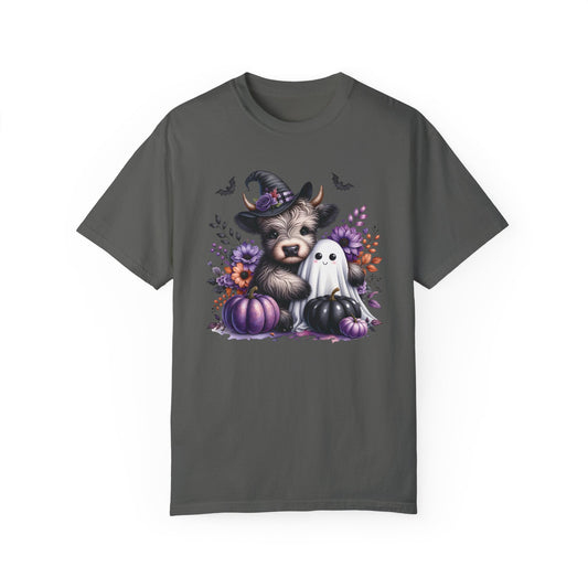 Cow Ghost Purple Pumpkin Dyed T-Shirt