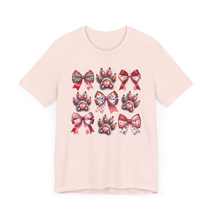 Red Bows Paws T-Shirt