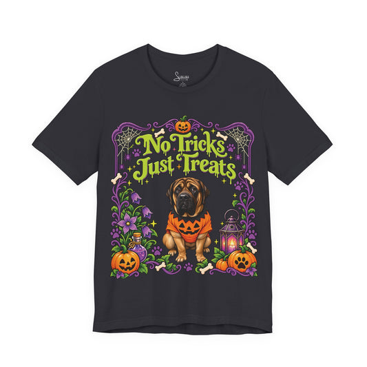 No Tricks just Treats Pumpkin T-Shirt - Personalized