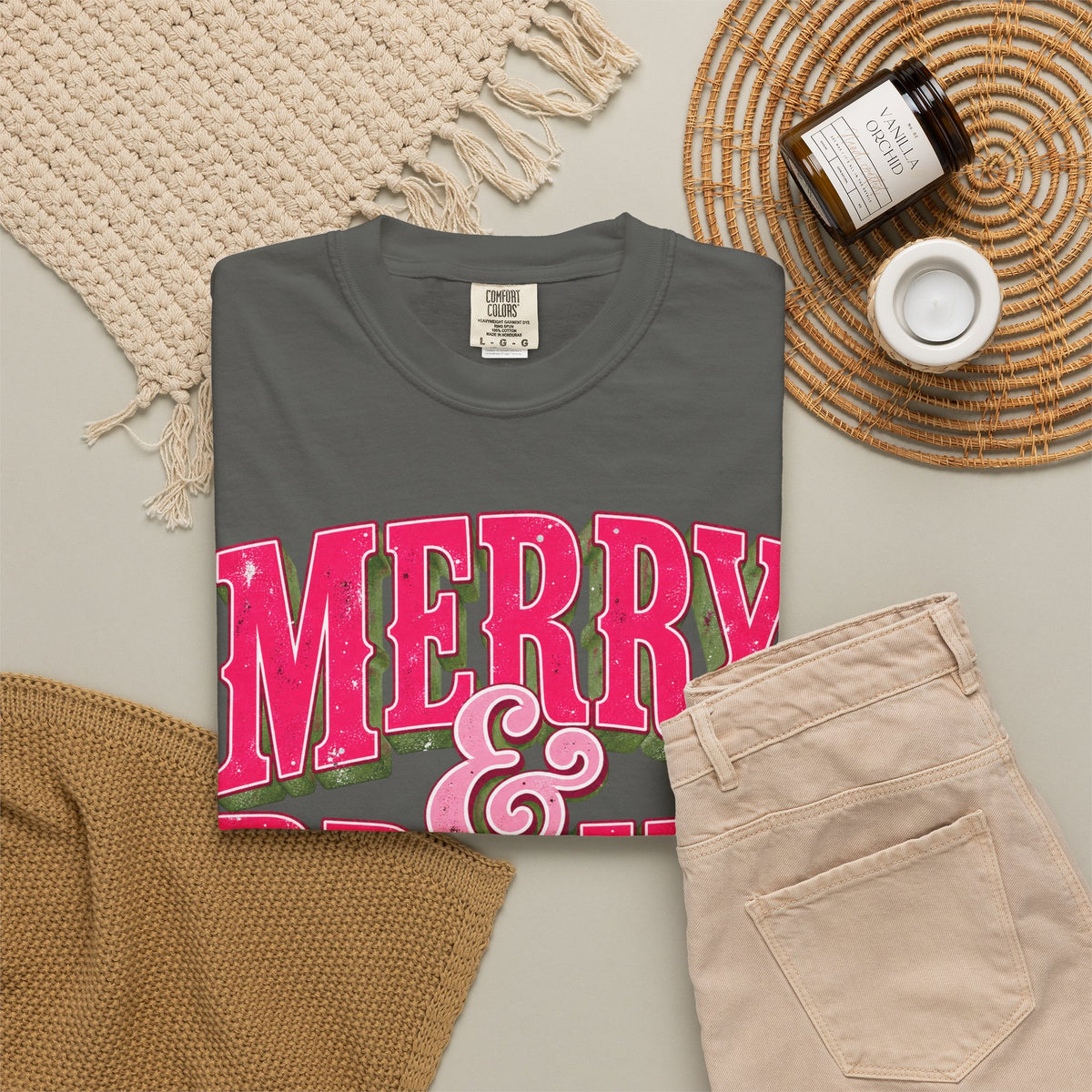 Merry & Bright  Dyed T-Shirt