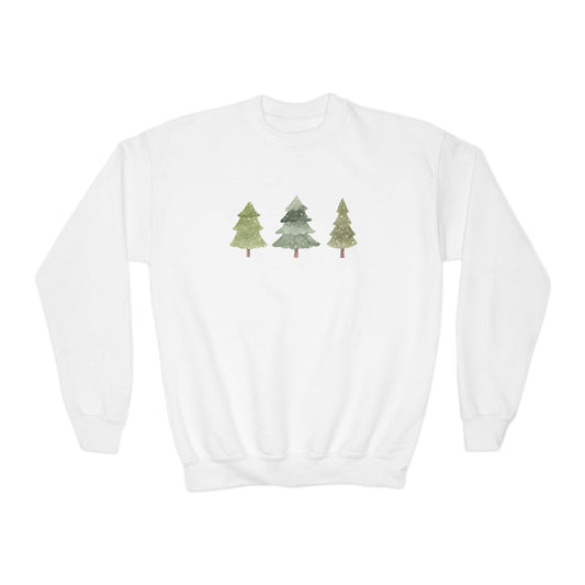 Christmas Snow Trees Youth Sweatshirt