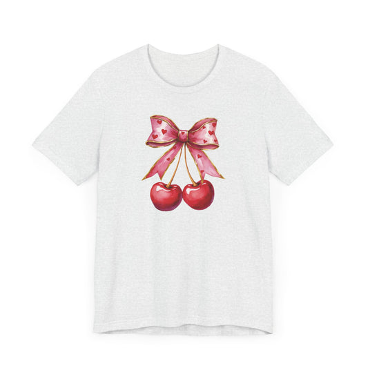 Cherries Hearts Bow T-Shirt