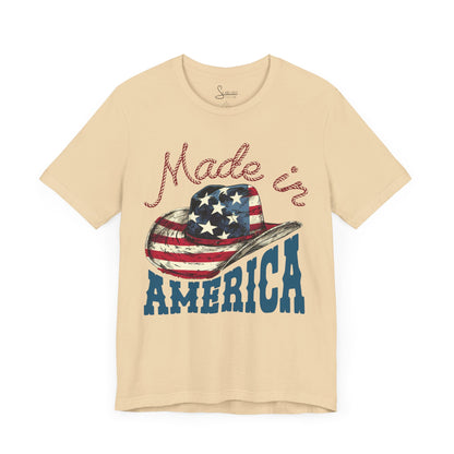 Patriotic Made in America Cowboy Hat T-Shirt