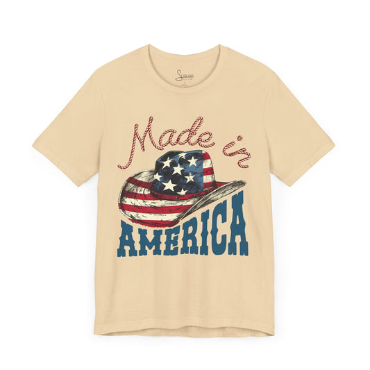 Patriotic Made in America Cowboy Hat T-Shirt