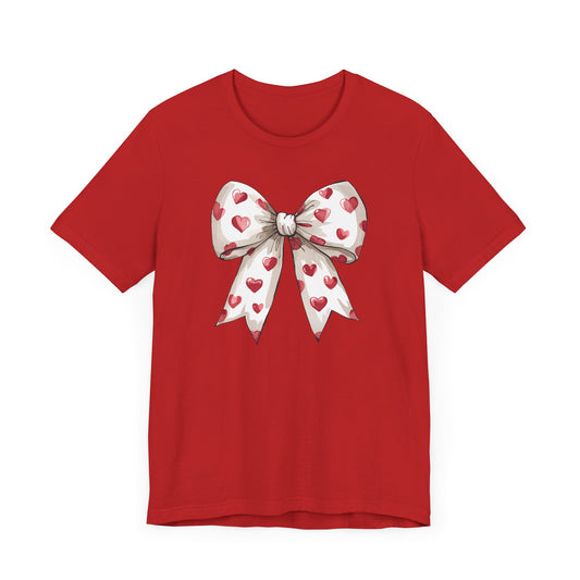 White Hearts Bow Sweatshirt T-Shirt