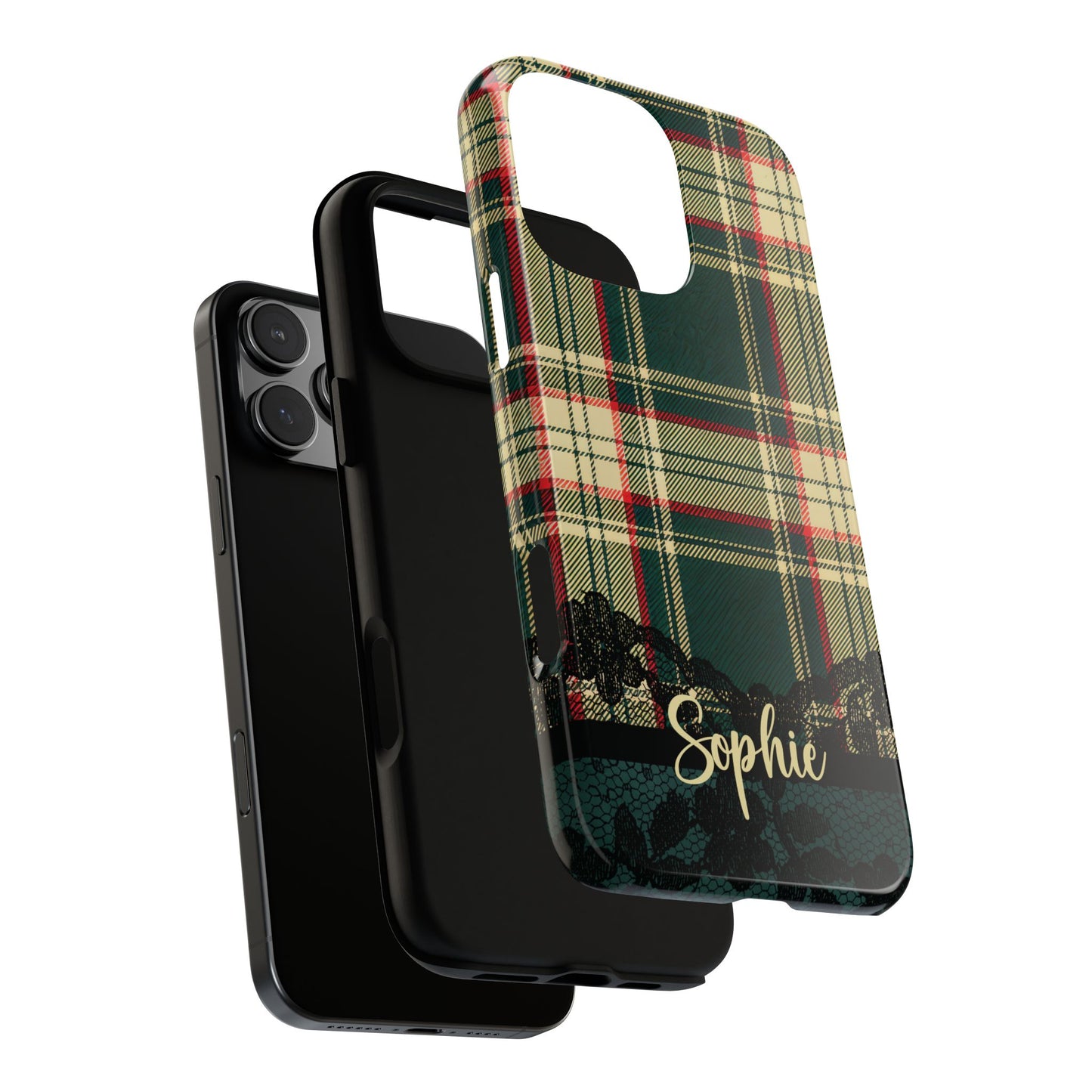 Plaid G Though Phone Case - Personalized