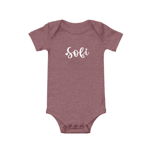 Baby Bodysuit Name - Personalized