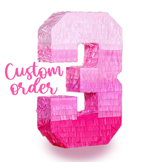 Piñata - Number Shape Handmade - Personalized - by Rosoma