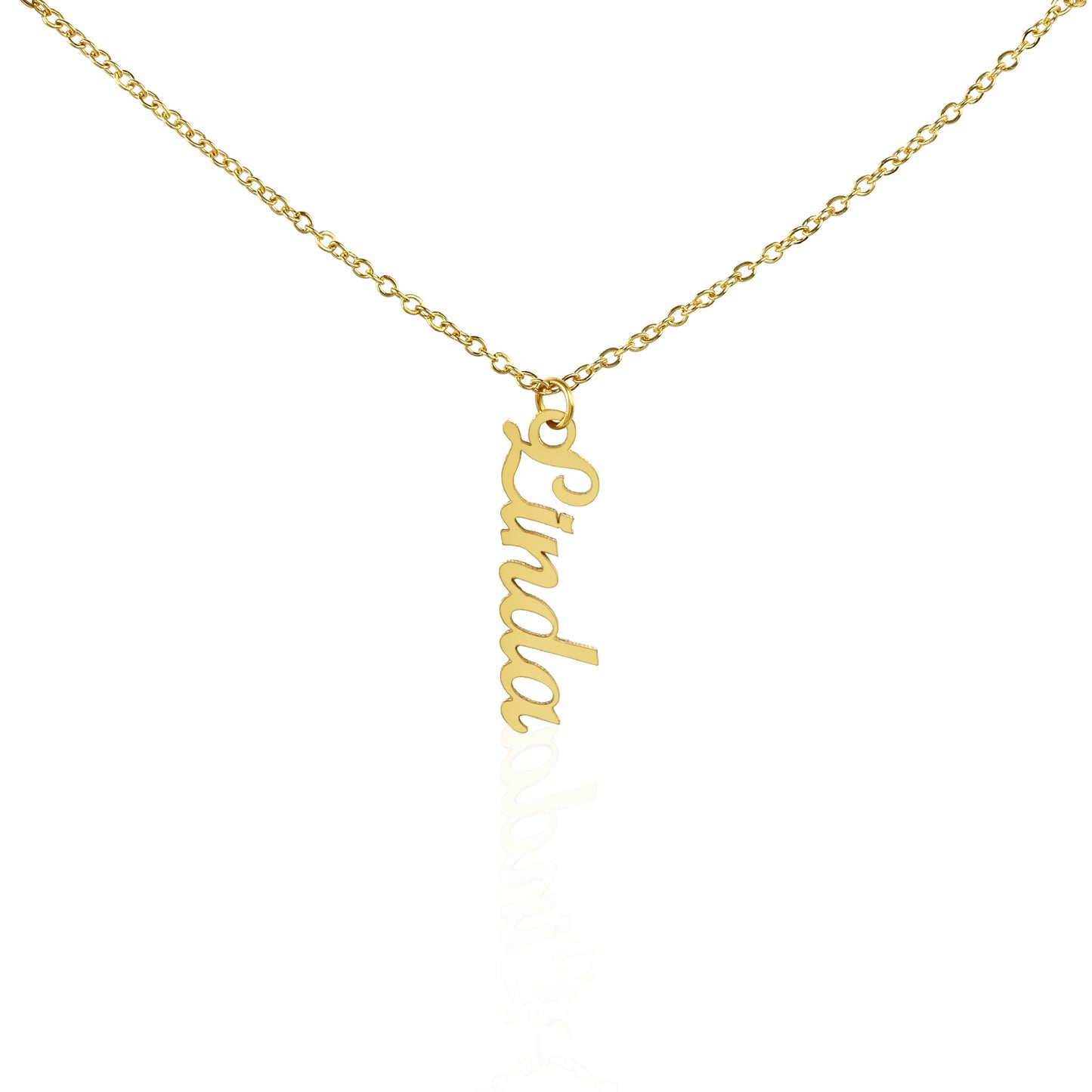 Vertical Name Necklace - Personalized Name