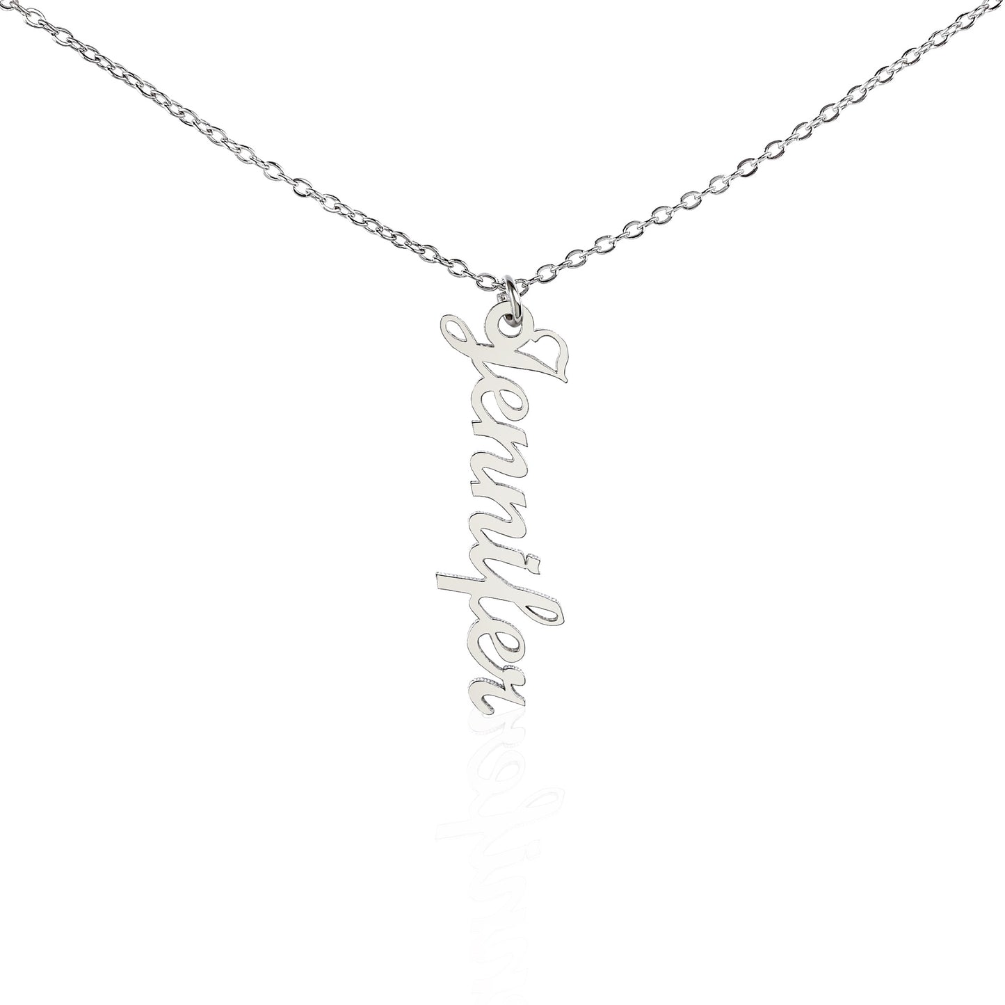 Vertical Name Necklace - Personalized Name