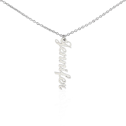 Vertical Name Necklace - Personalized Name